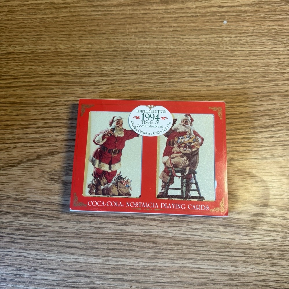 Coca Cola Sealed Santa Clause Double Deck‎ Playing Cards 1994 Limited Edition